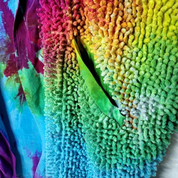 SHAGBAGG Tie Dye Shagbomb Silk Lined Jacket Size Medium - Picture 6 of 15